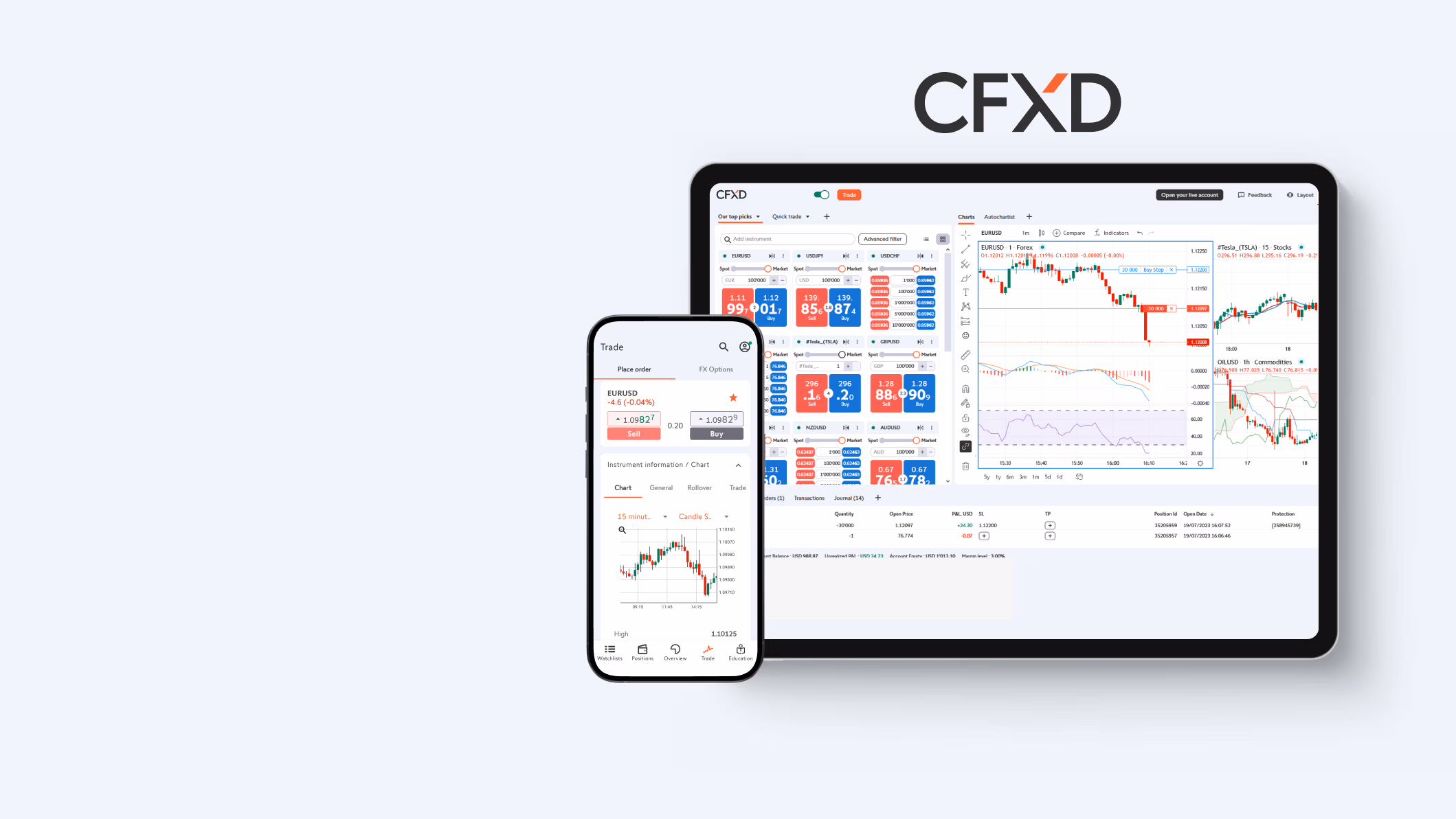 CFXD platform desktop and mobile interface